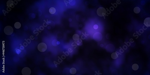 Dark Purple vector template with circles.