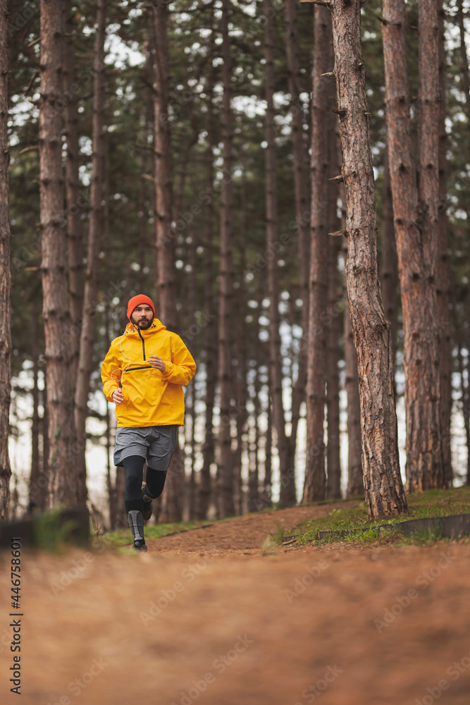 Man jogging in the park