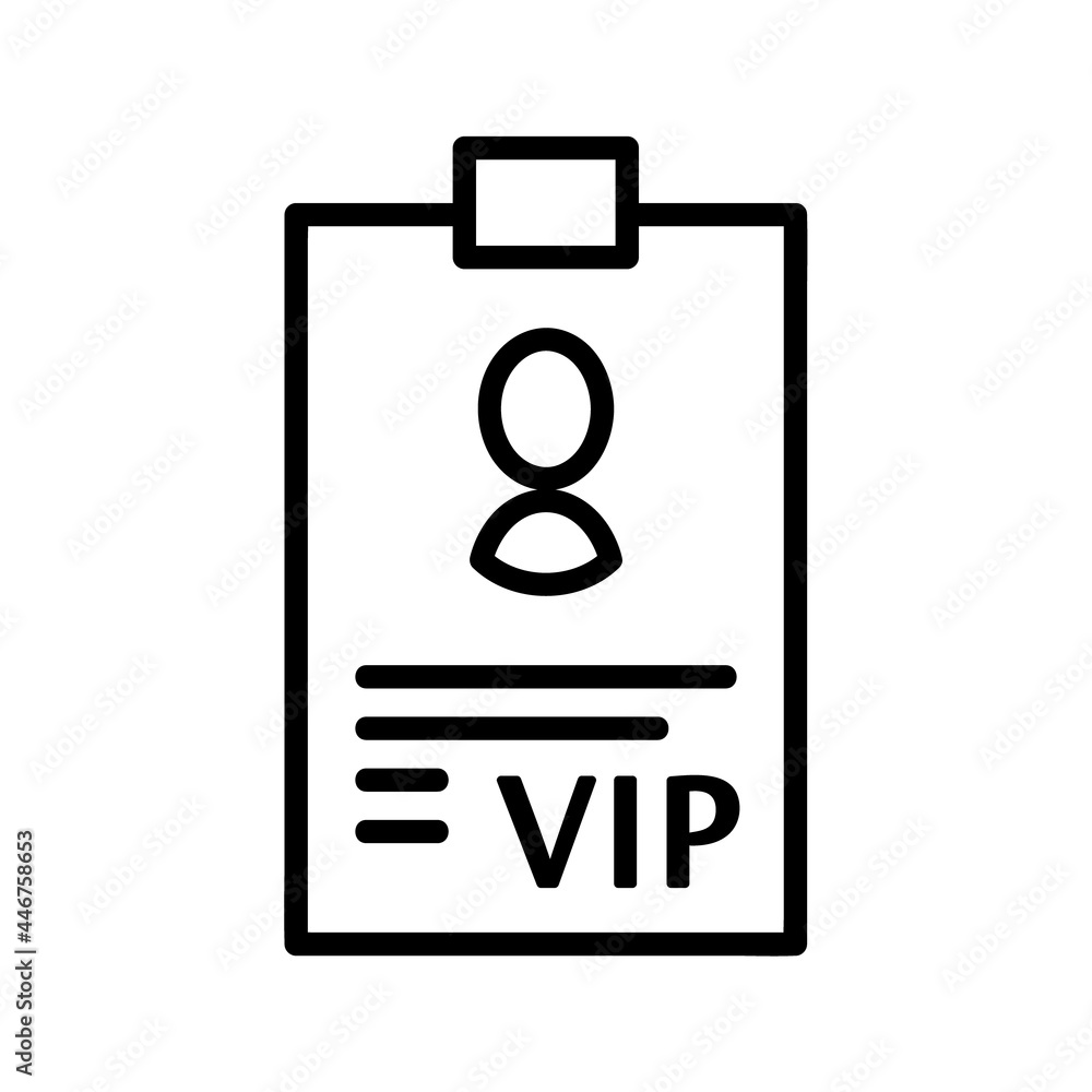VIP flat icon. Exclusive pictogram for web. Line stroke. Isolated on white background. Outline vector eps10 VIP flat icon. Exclusive pictogram for web. Line stroke. Isolated on white background. Outline vector eps10