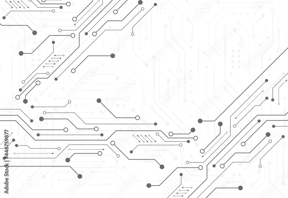 Abstract digital background with technology circuit board texture. Electronic motherboard illustration. Communication and engineering concept. Vector illustration