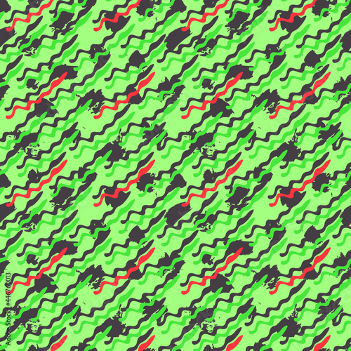 Seamless abstract urban pattern with curved geometry elements 