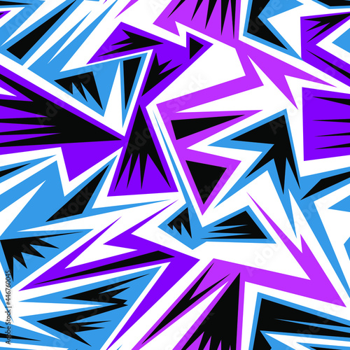 Seamless abstract urban pattern with curved geometry elements 