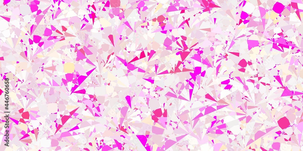 Light Pink vector pattern with polygonal shapes.