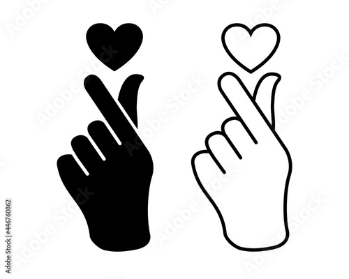 Hand Gesture with Love Silhouette