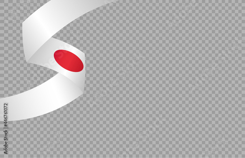 Waving flag of  Japan isolated  on png or transparent  background,Symbols of  Japan,template for banner,card,advertising ,promote, TV commercial, ads, web, vector illustration