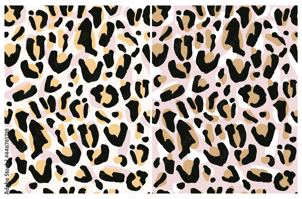 Animal print leopard pattern design wild seamless patterns