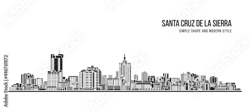 Cityscape Building Abstract Simple shape and modern style art Vector design - santa cruz de la sierra city