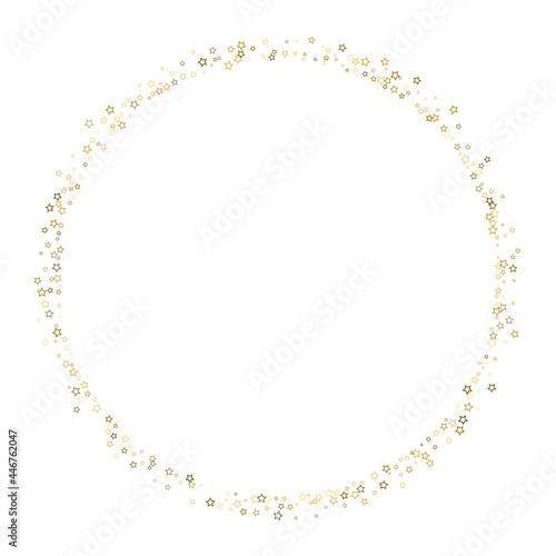 Gold Glitter Stars. Luxury Shiny Confetti.