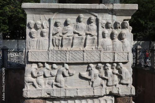 Konstfotografi Base of the Obelisk of Theodosius in Istanbul, Turkey