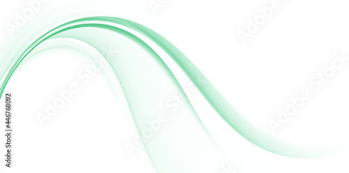 Light green fractal wave on white background