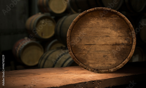 old barrel isoalted on a white background