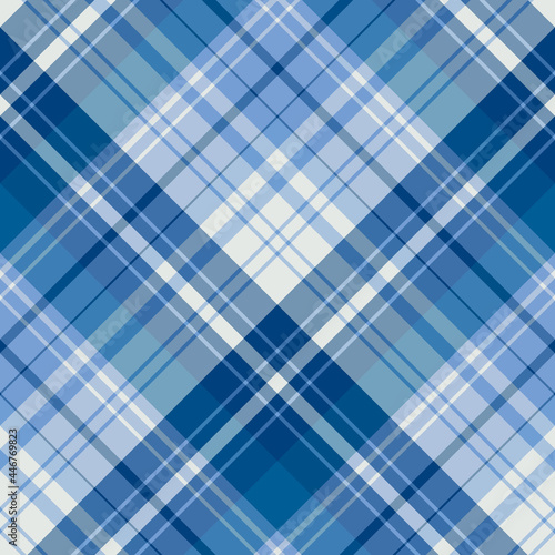 Seamless pattern in bright blue colors for plaid, fabric, textile, clothes, tablecloth and other things. Vector image. 2