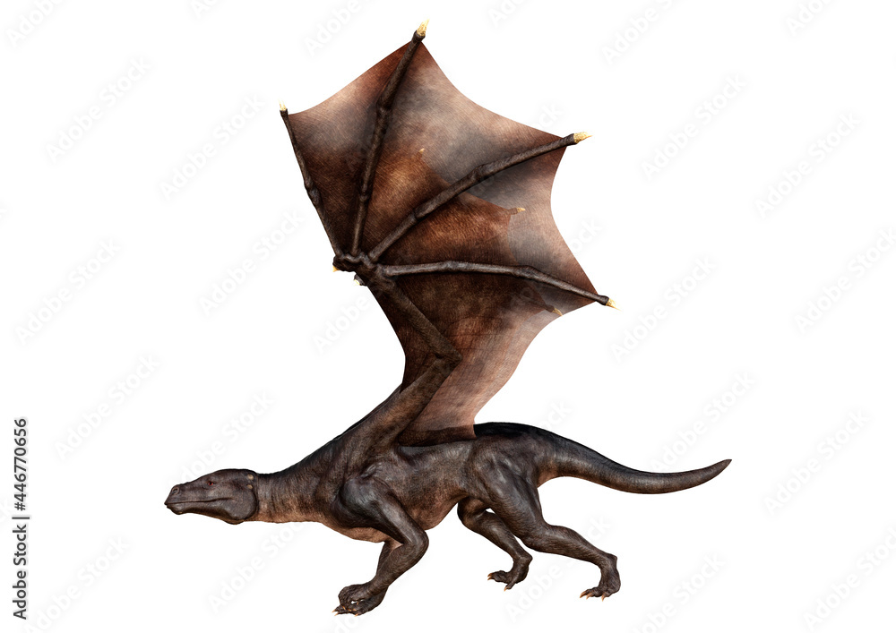 3D Rendering Fairy Tale Dragon on White 3D Rendering Fairy Tale Dragon on White