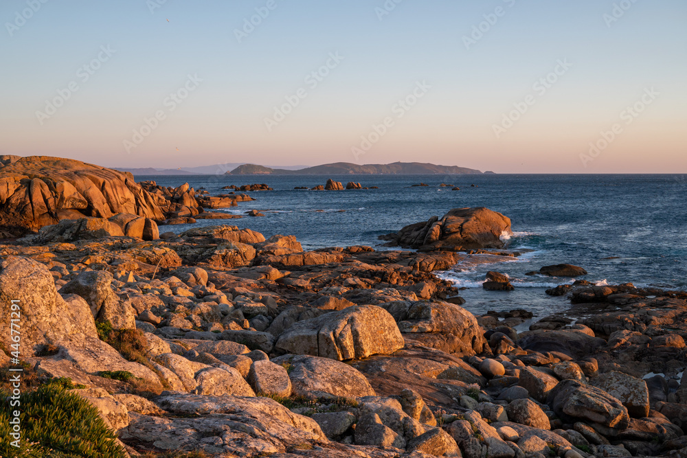 O Con Negro beach, San Vicente do Mar, Pontevedra, Galicia, Spain