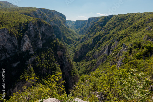 Lazarev canyon, Serbia, in the summer photo