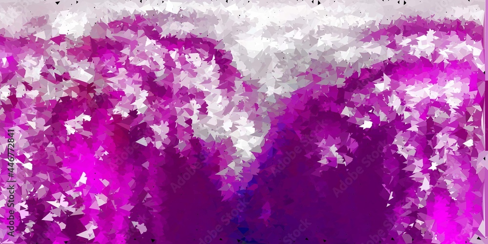 Fototapeta premium Dark pink vector abstract triangle backdrop.