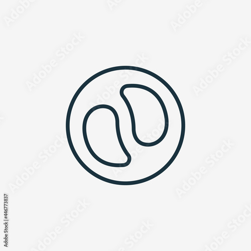 Eye Gel Patch Line Icon. Natural Beauty Mask Linear Pictogram. Cosmetic Collagen Eye Patches Icon. Korean Hydrogel Under Eyes. Anti Aging Procedure. Editable Stroke. Isolated Vector Illustration