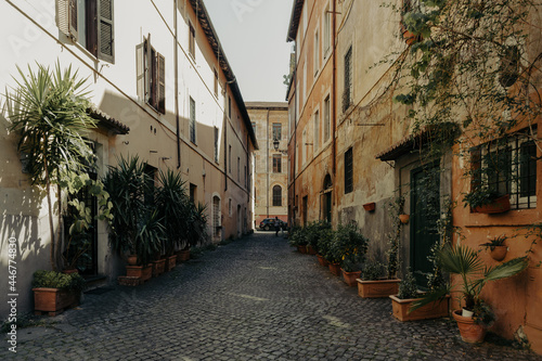 Fototapeta Naklejka Na Ścianę i Meble -  Street of the historic center of Rome