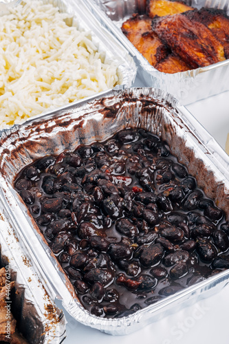 Caraotas negras, is the name given in Venezuela to black beans, used to fill arepas and for typical dishes such as pabellon photo