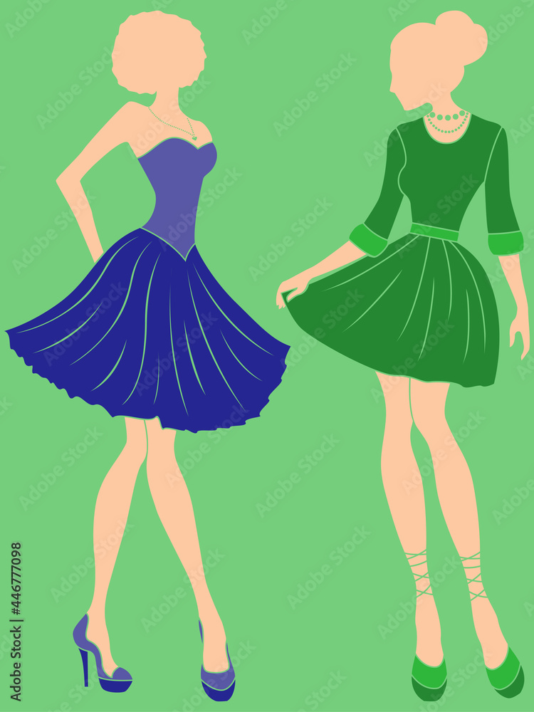 Abstract charming ladies Abstract charming ladies