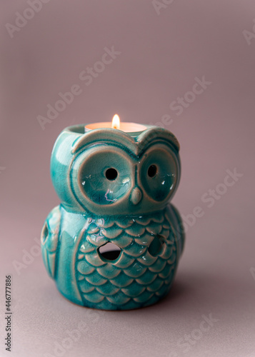 ceramic owl candlestick