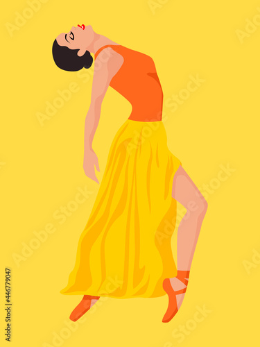 Charming ballerina in dress