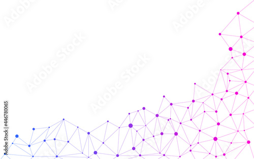 紫グラデーションのネットワークをイメージしたアブストラクト素材