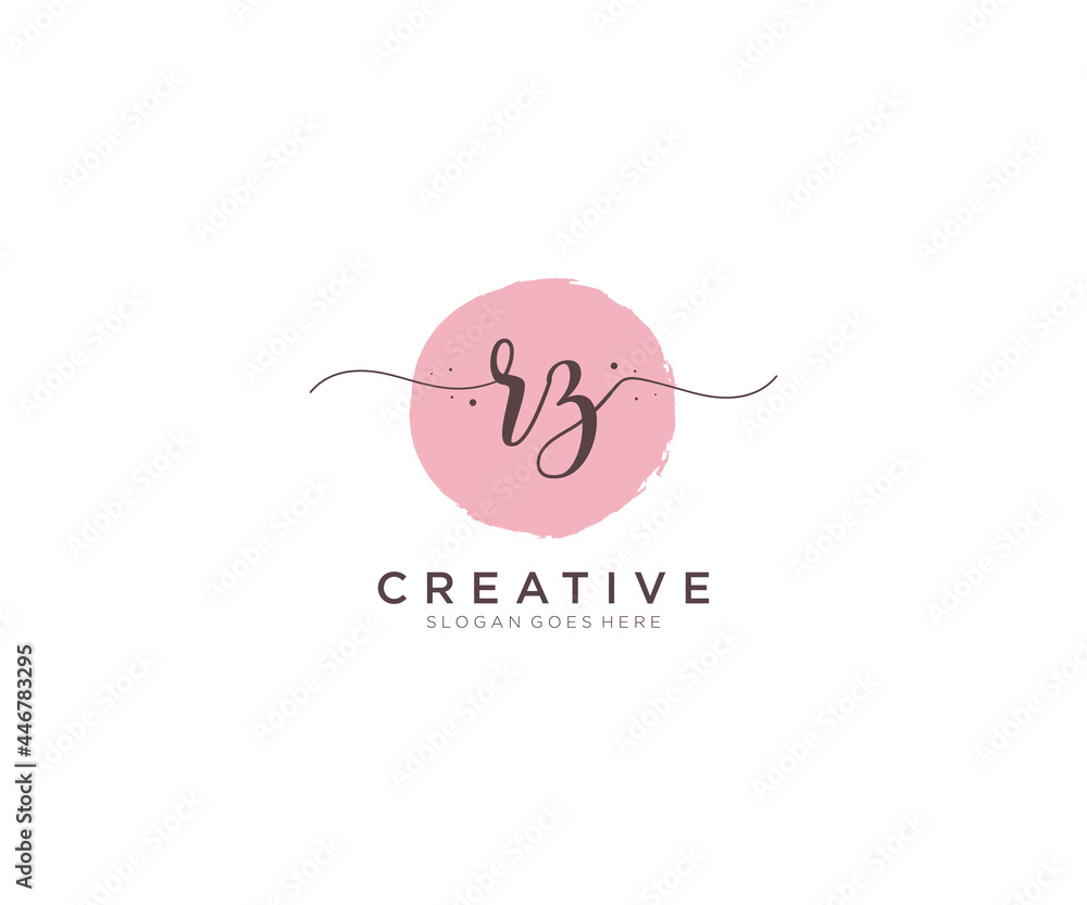 initial RZ Feminine logo beauty monogram and elegant logo design ...