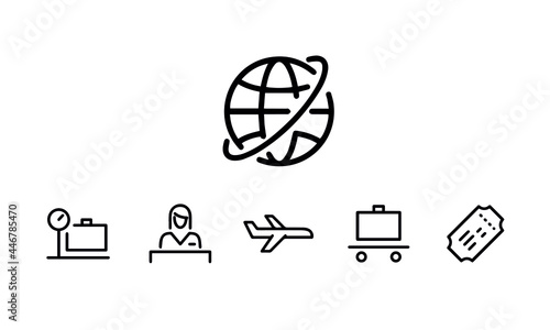 Airport Icons vector design 