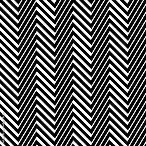 Zigzag lines seamless pattern. Angled jagged stripes ornament. Linear waves motif. Curves print. Striped background. Tilted broken line shapes wallpaper. Slanted wavy stripe figures. Vector artwork.