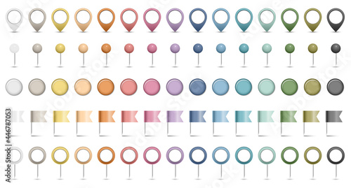 15 Gerade Nadeln Fahnen Runde Pins Und Magnete Set Retrofarben