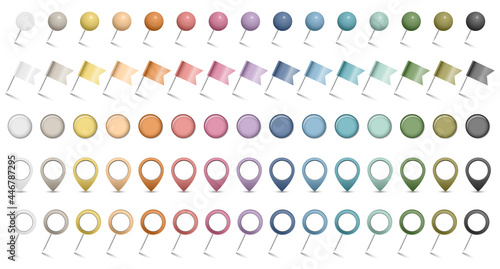 15 Diagonale Nadeln Fahnen Runde Pins Und Magnete Set Retrofarben