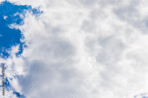 Beautiful blue sky white cloud background. Shape independent  Elements of nature.Wonderful sky. Beautiful fluffy clouds