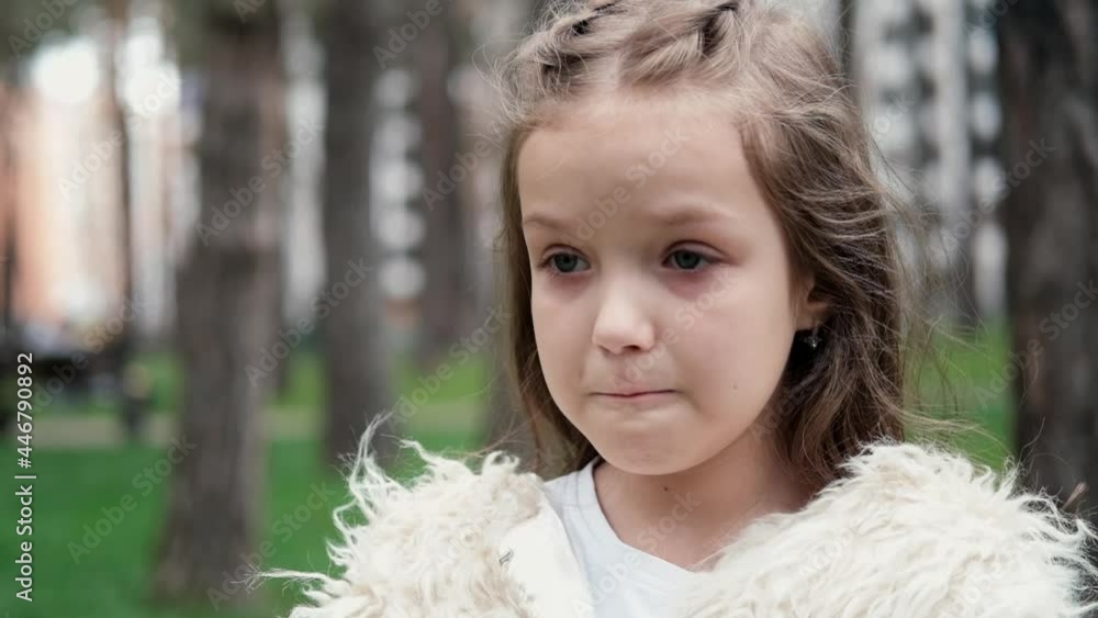 sweet little preschool girl crying. upset unhappy child. extra slow motion. sweet little preschool girl crying. upset unhappy child. extra slow motion.
