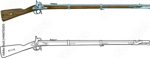 antique black powder musket gun