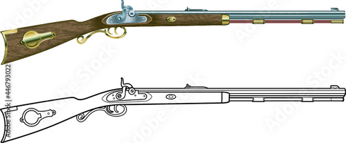 antique black powder musket gun