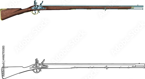 antique black powder musket gun