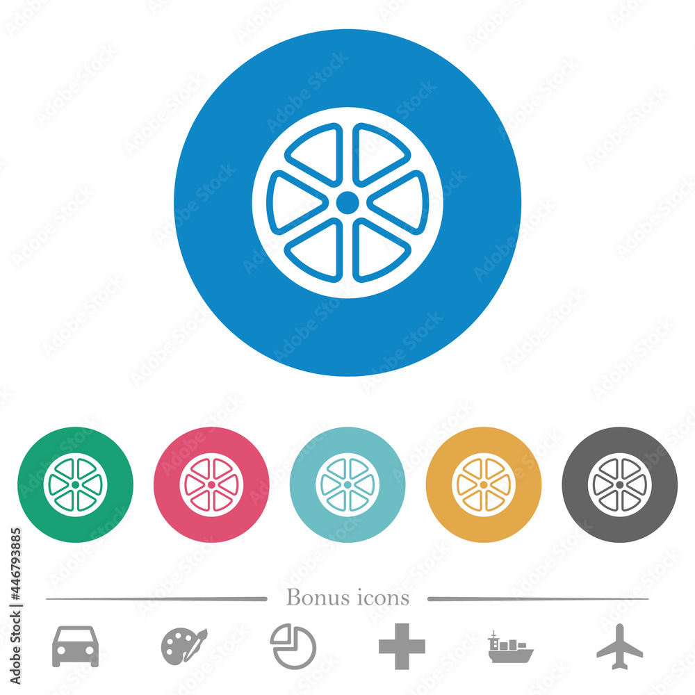Lemon slice alternate flat round icons Lemon slice alternate flat round icons