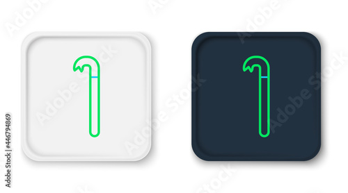 Line Crowbar icon isolated on white background. Colorful outline concept. Vector