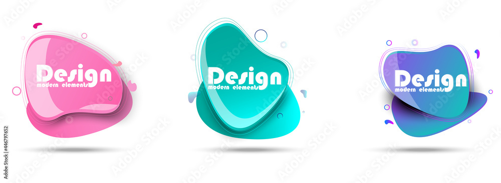 Set of abstract modern graphic elements.