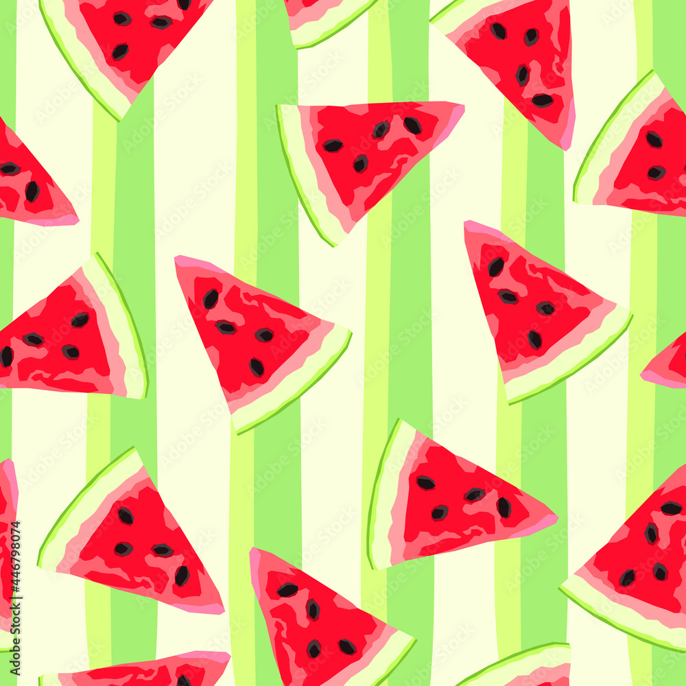 Watermalon slices. Vector seamless pattern Watermalon slices. Vector seamless pattern