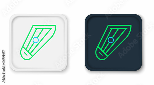Line Musical instrument kankles icon isolated on white background. Colorful outline concept. Vector