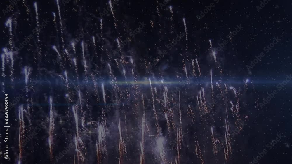 Animation of rows of fireworks exploding on black background Animation of rows of fireworks exploding on black background