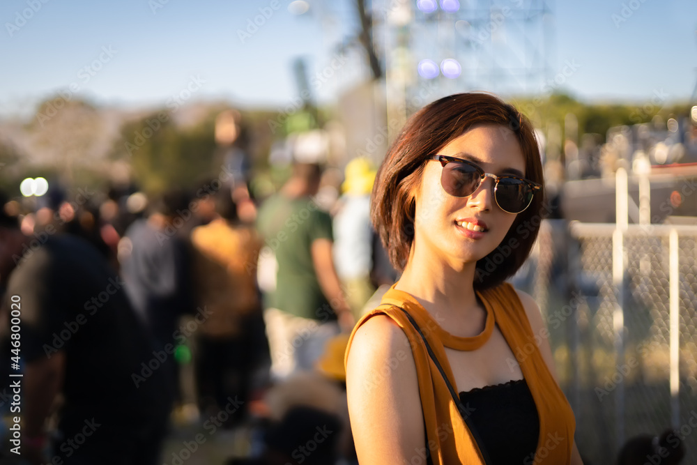 woman at the music festival
