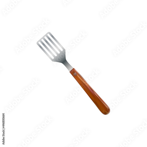 kitchen spatula isolated on white background. spatula cooking utensil, can be used for promotion of your product. bbq grill tool