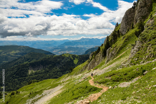 Fototapeta hiking landscape in the vercors moutains of france