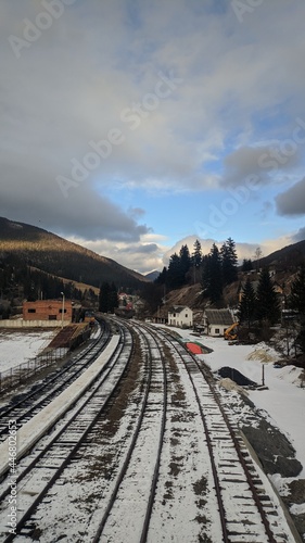 train in the mountains