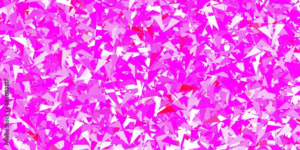 Light purple, pink vector background with polygonal forms.