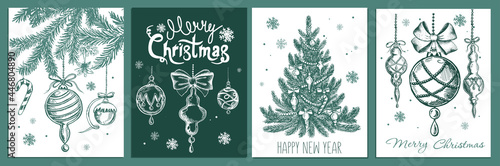 Christmas design element in doodle style. Hand drawn.	

