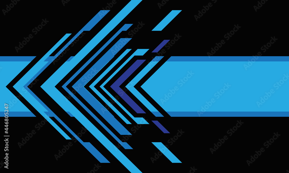 Abstract blue arrow technology on black design modern futuristic background vector illustration. Abstract blue arrow technology on black design modern futuristic background vector illustration.